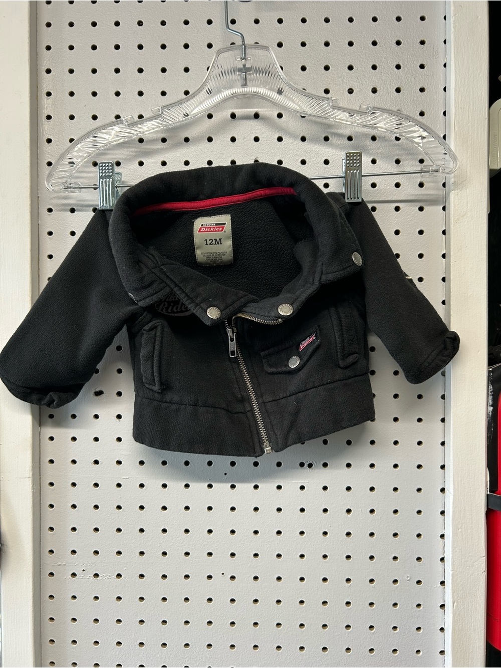 Dickies Infant Black Motorcycle-Style Jacket - 12M